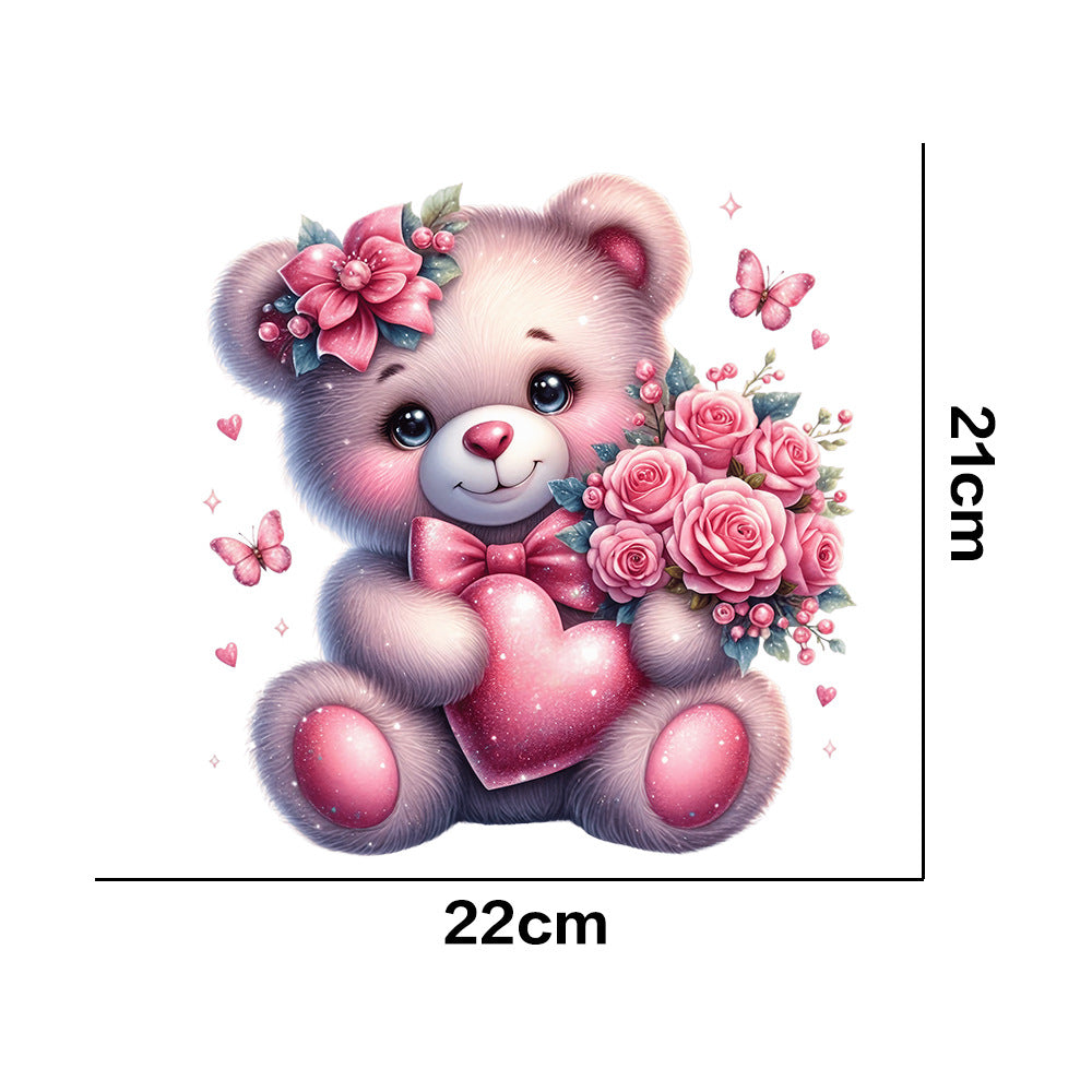 Wholesale 10pcs Valentine's Day Love Cute Bear UV DTF Ready to Press Transfers Wraps