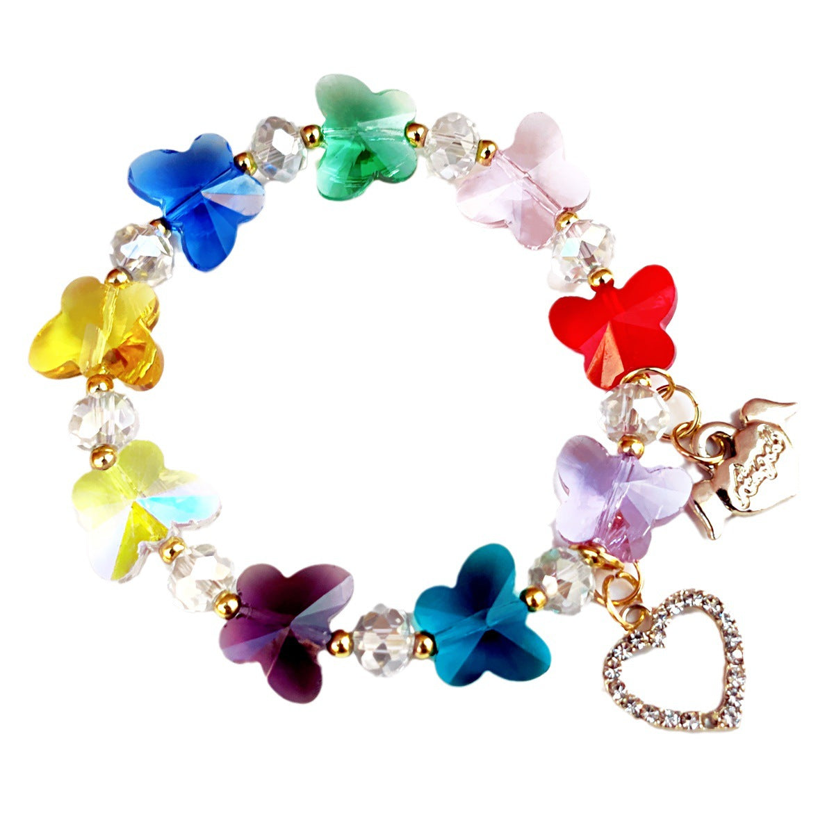Wholesale Butterfly Crystal Glass Bracelet