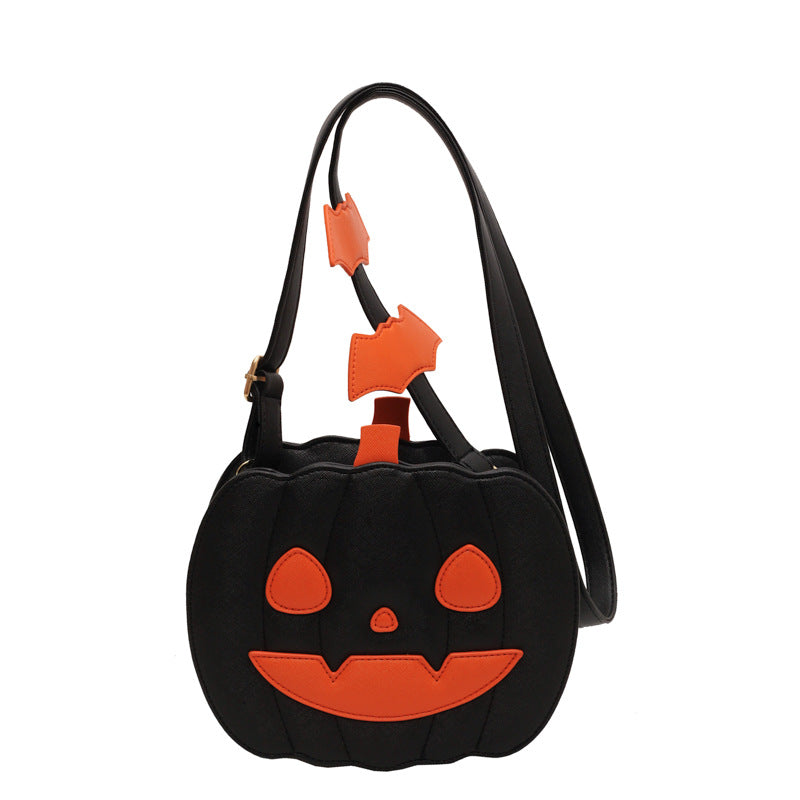 Wholesale pumpkin handbag women' s shoulder crossbody bag