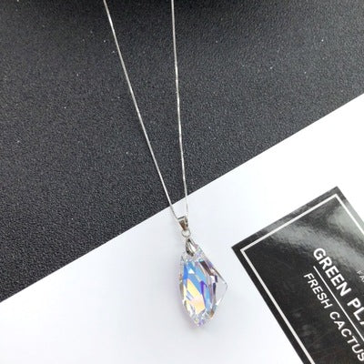 Wholesale S925 Sterling Silver Crystal Sparkling Diamond Necklace
