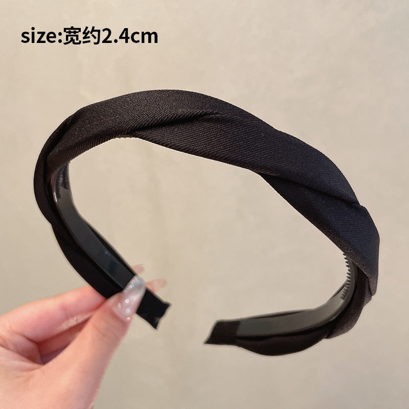 Wholesale Retro simple French style all-match outdoor face washing sponge headband for women