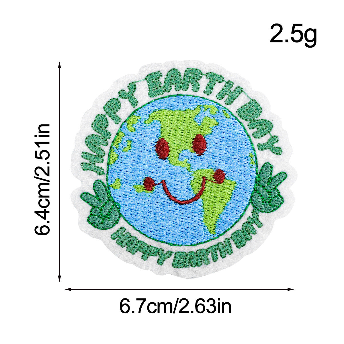 Wholesale Earth Environmental Protection Green Embroidered Cloth Patch