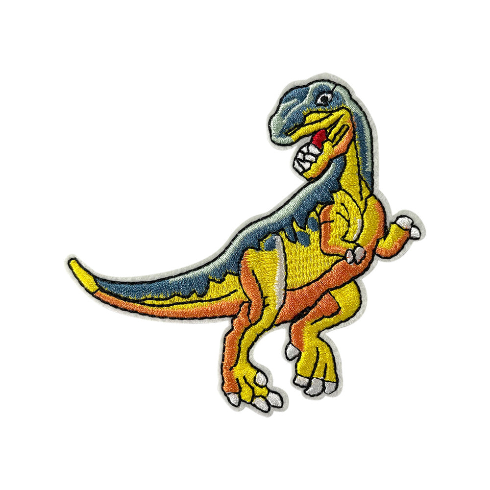 Wholesale Cartoon Dinosaur Decorative Embroidered Patches For Clothing DIY Iron On Craft Supply