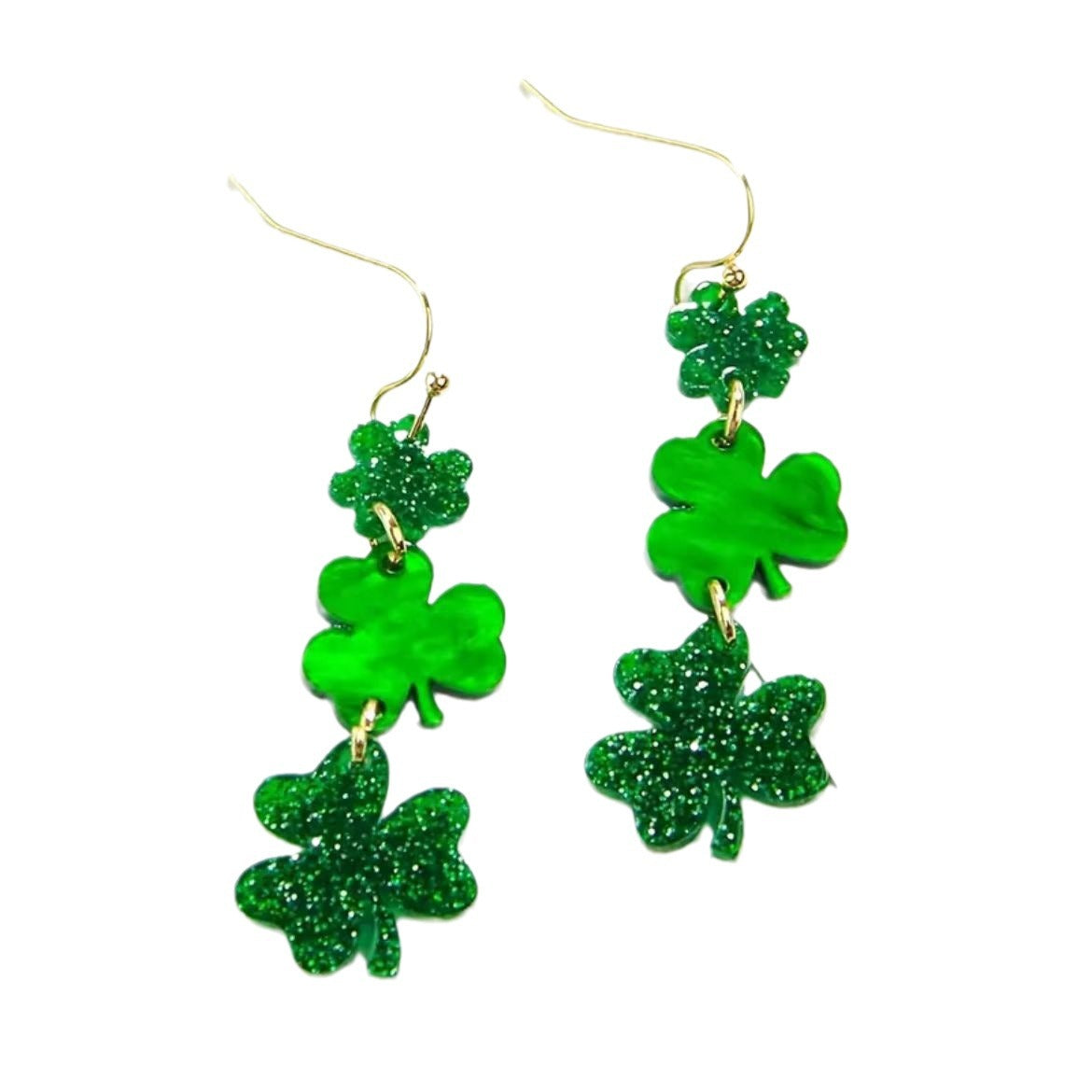 Wholesale 10pcs Vintage four-leaf clover earrings