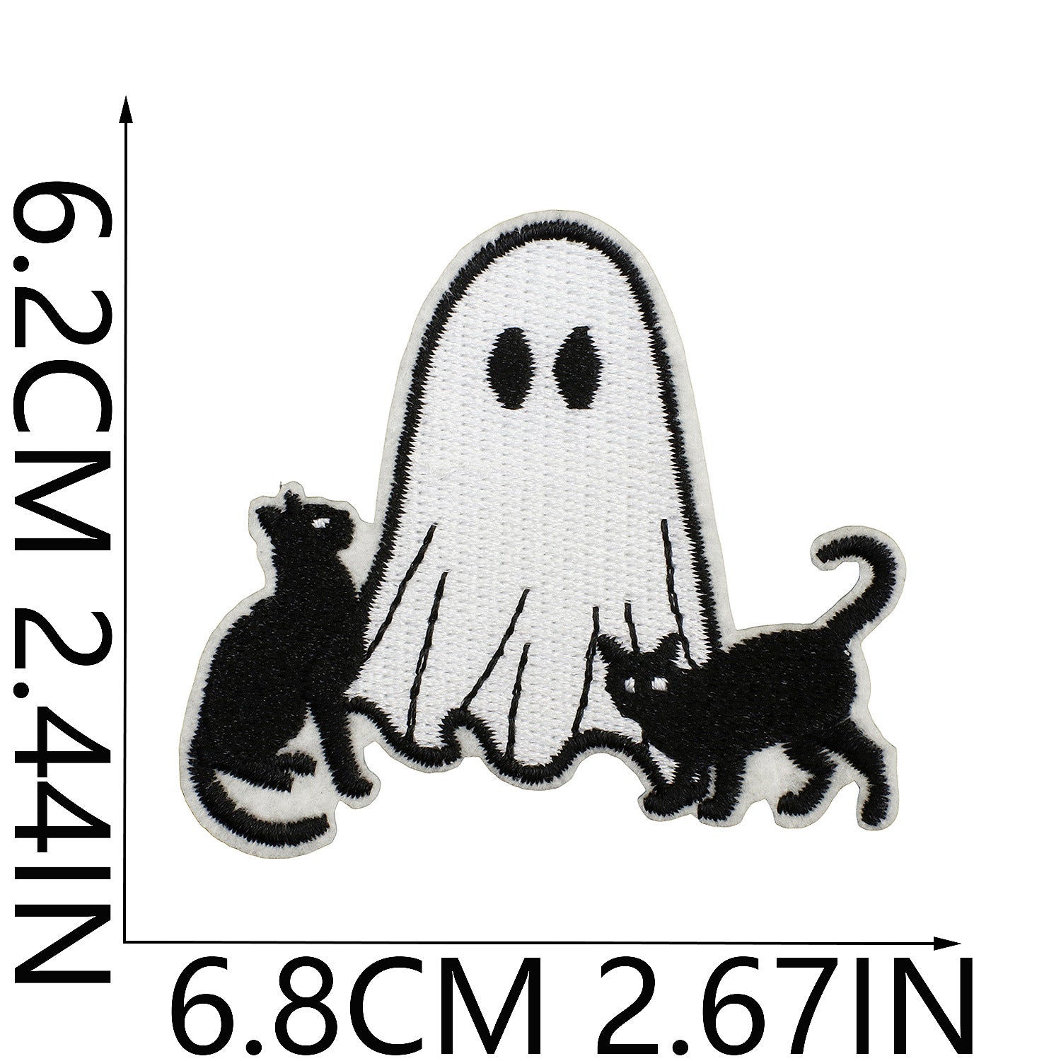 Wholesale Iron On Ghost Pumpkin Embroidery Patch Cute Witch Applique For Clothing Holiday Craft Supply For DIY Decor