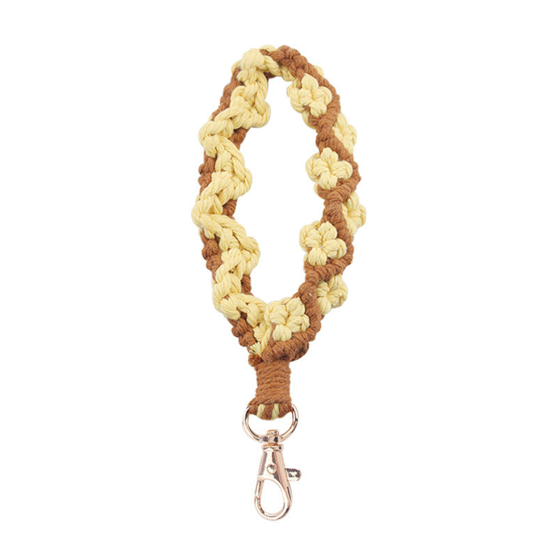 Wholesale Creative Pure Handmade Small Daisy Pattern Sneeper Keychain