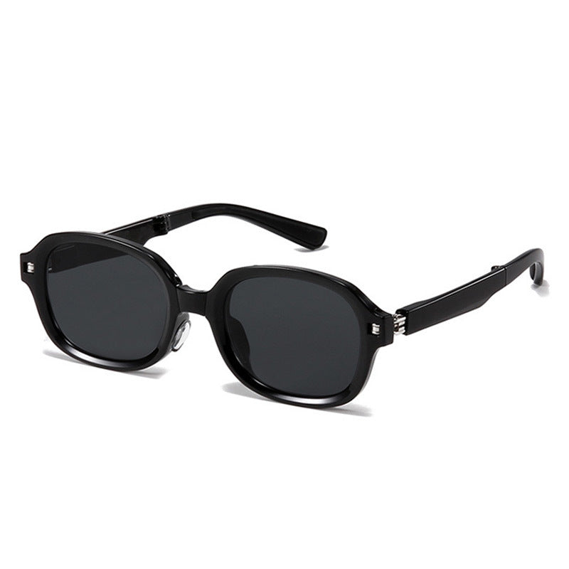 Wholesale Foldable Anti-UV Simple Fashion Lightweight Face Showing Small Sunglasses