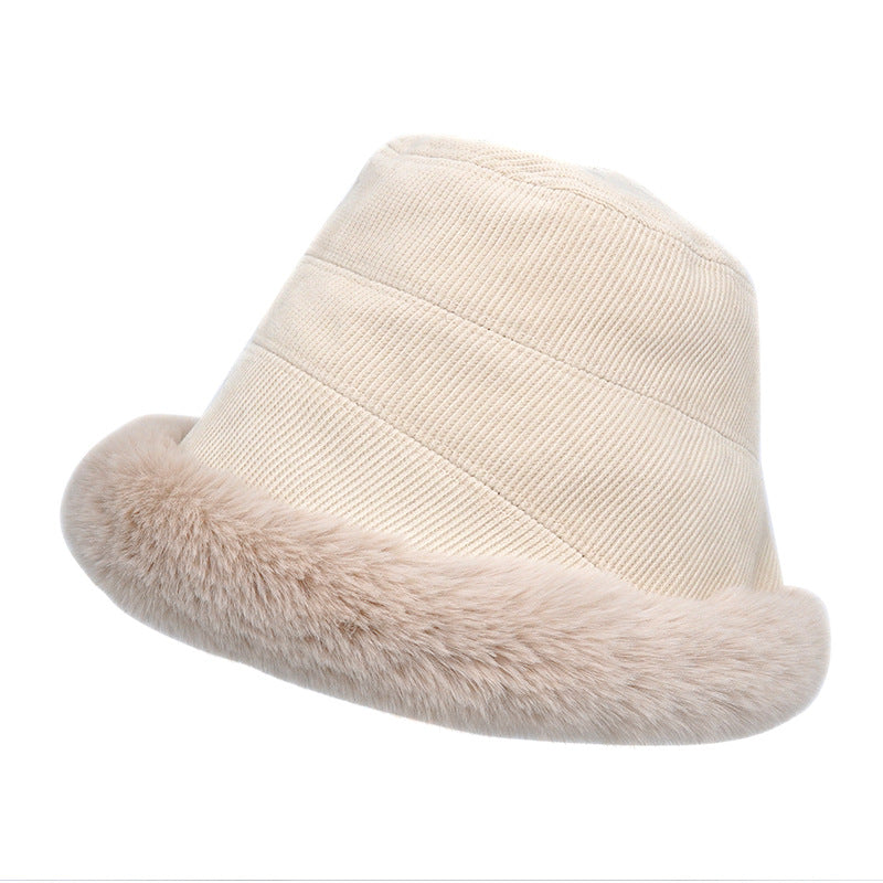 Wholesale Winter Thick Plush Hat Solid Color Simple Fisherman Hat