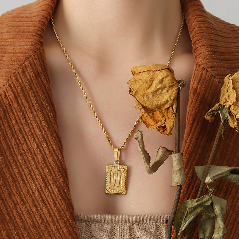 Wholesale Vintage High-end Gold-plated Titanium Steel Necklace