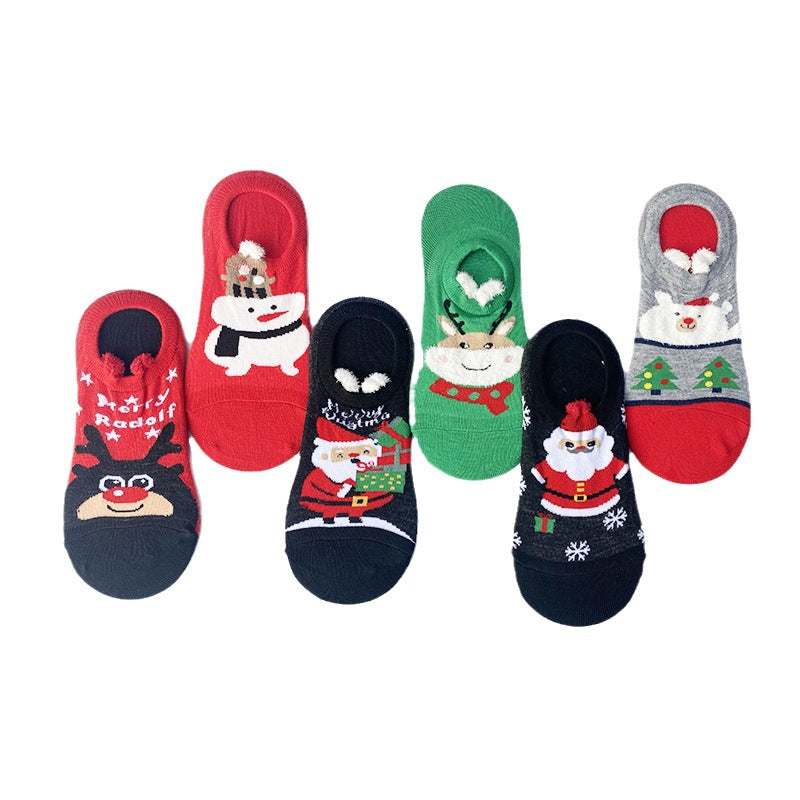 Wholesale 6pcs/pack  Autumn and Winter New Cartoon Christmas Stockings Autumn and Winter New