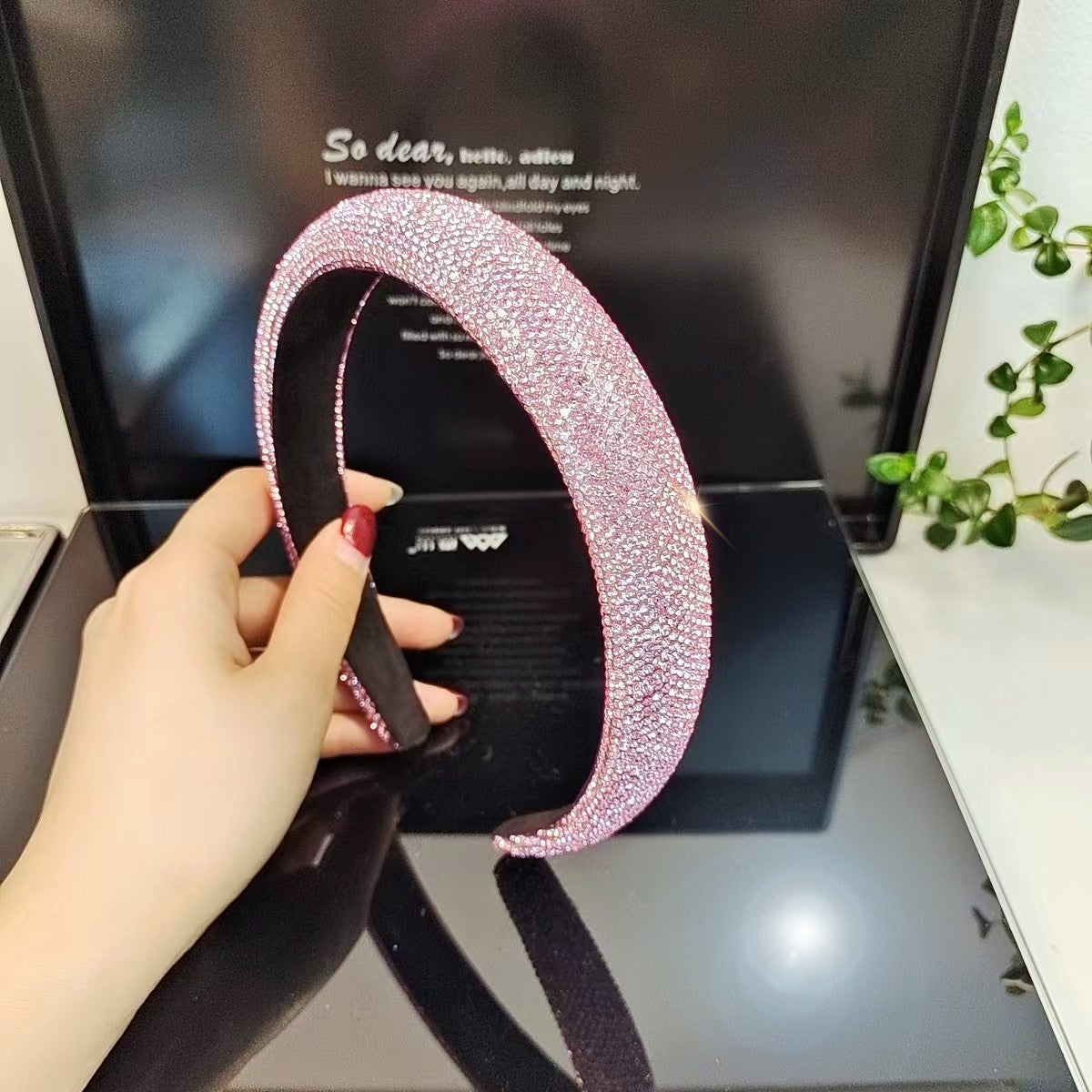 Wholesale High-grade colorful diamond high headband