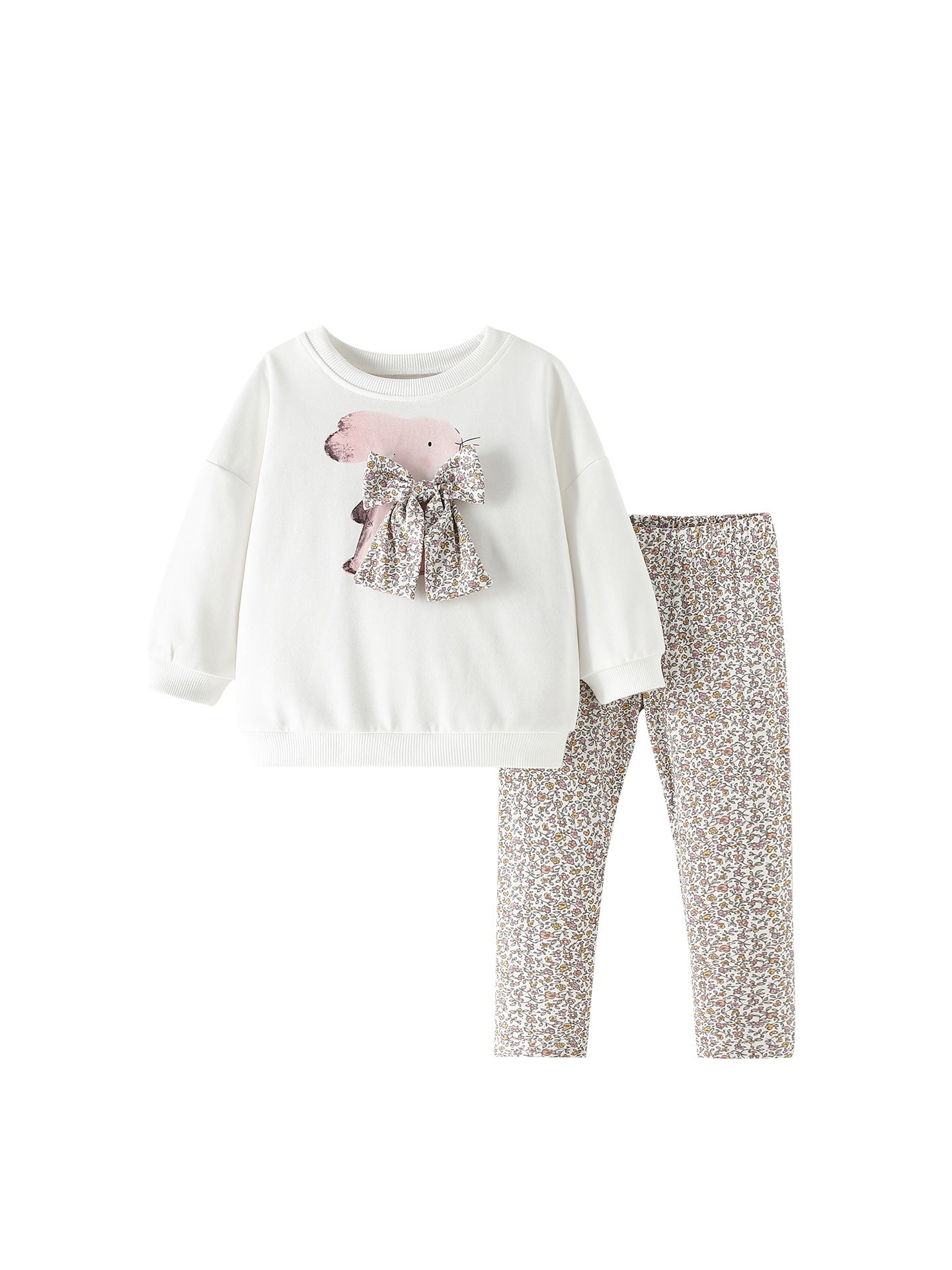 Wholesale Trendy Girls Two Piece Long Sleeve Sweatshirt Set European Style Casual Pants Outfit For Little Kids Ages 3 8 Autumn Winter