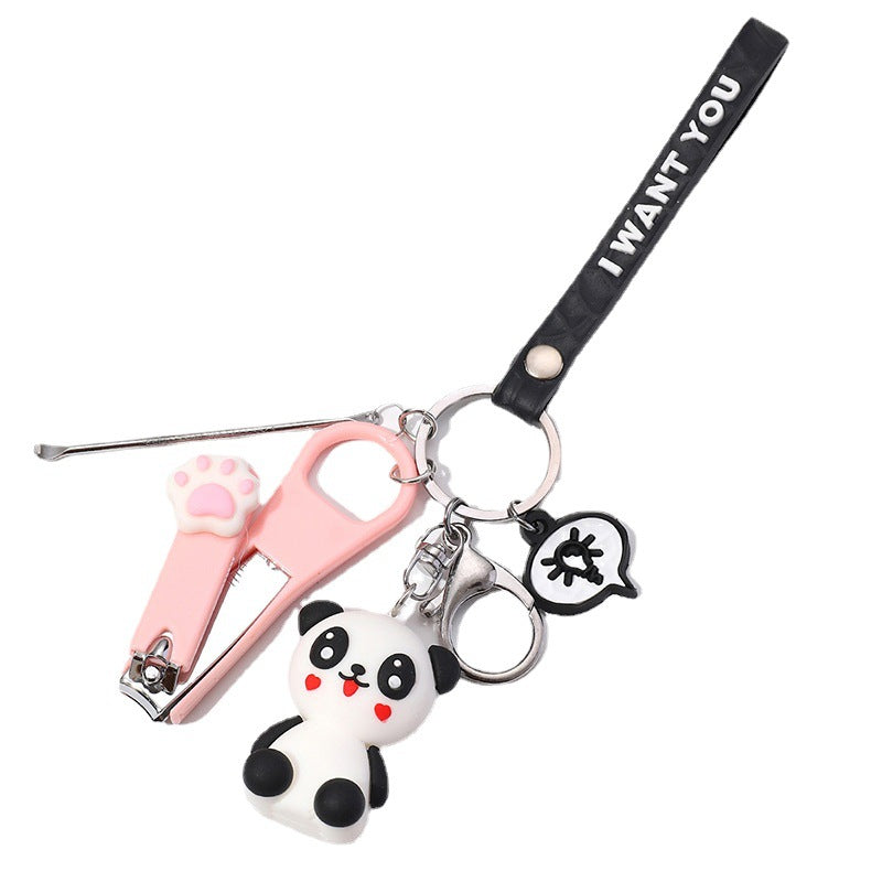 Wholesale PVC Panda Doll Keychain