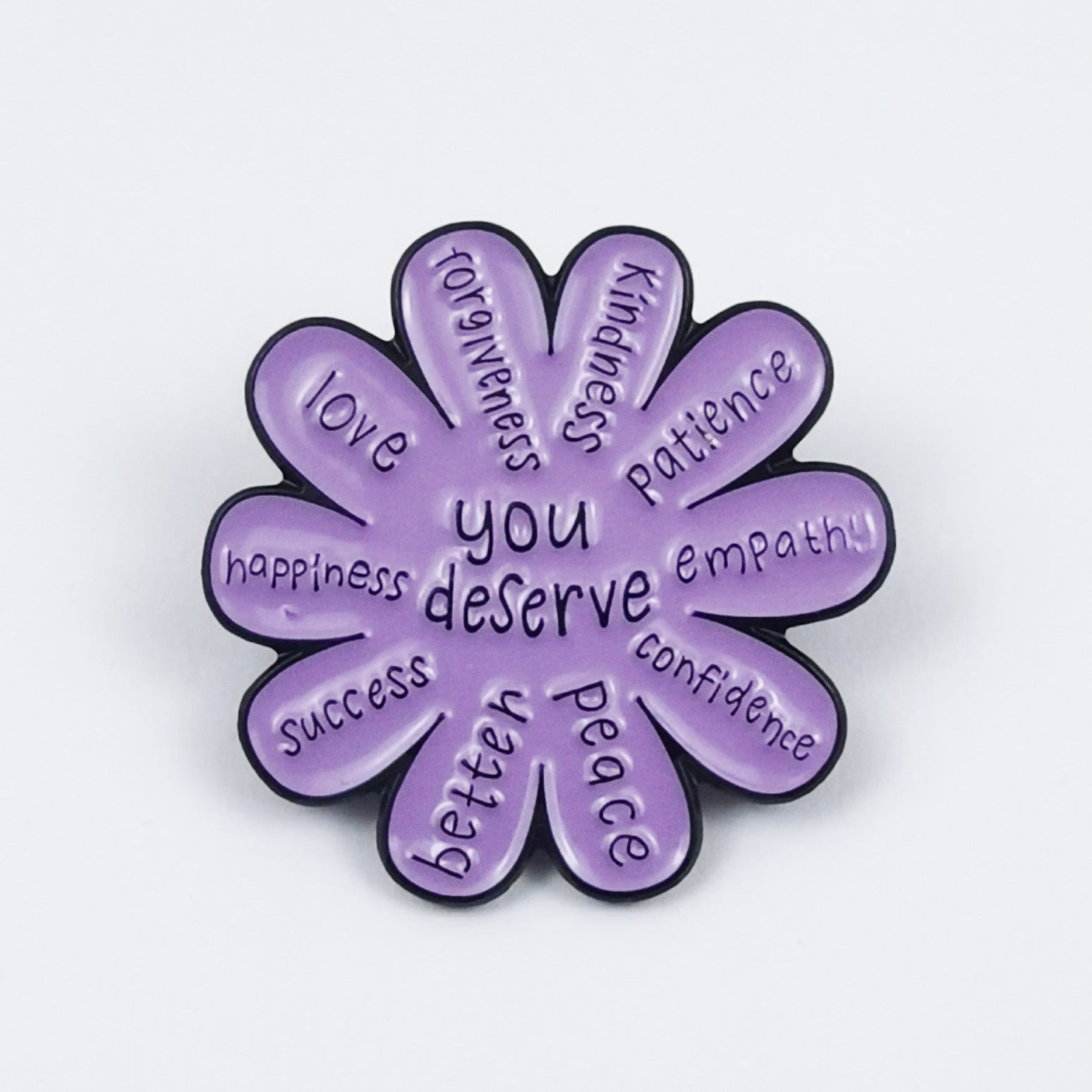 Wholesale Geometric cartoon heart-shaped flower English letter brooch