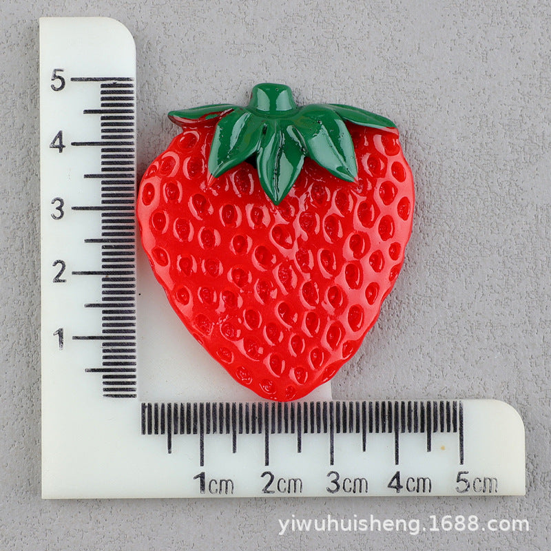 Wholesale 50pcs DIY Watermelon Strawberry Pineapple Fruit Homemade Cream Glue Resin Hole Shoe Patch FlatBack