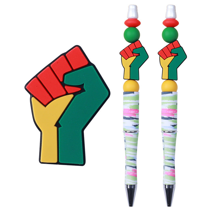 Wholesale 20pcs Black History Month Juneteenth Silicone Beads