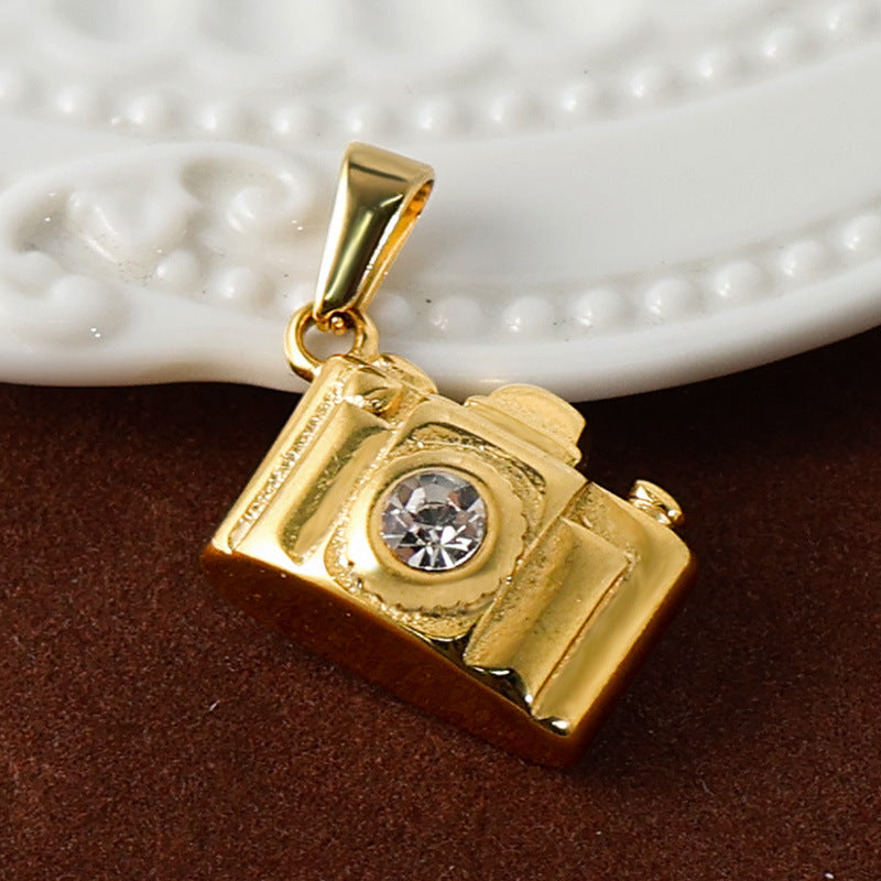 Wholesale 10pcs Stainless steel camera bow and arrow game console sun pendant