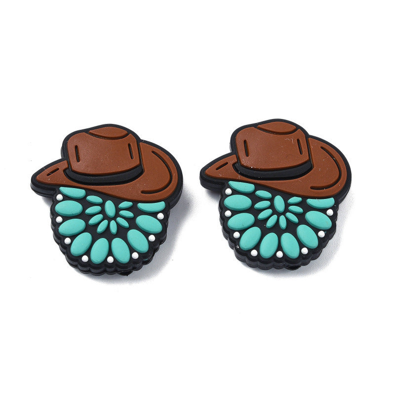 Wholesale 10pcs Colorful Cute Cartoon Animal Geometry Focal Beads