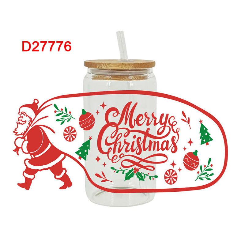 Wholesale Christmas House Cartoon Series 16oz Cup UV DTF Wraps