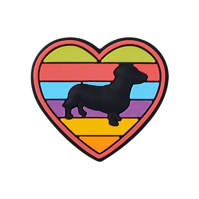 Wholesale  20pcs   Love Dog Silicone Beads  Focal Beads