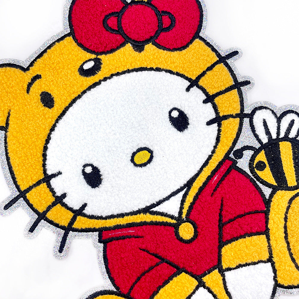 Wholesale Large Chenille Glitter Embroidered Patch Cartoon Applique For Shoes Hats Fashion Accessory Gift Resale OLY Exclusive
