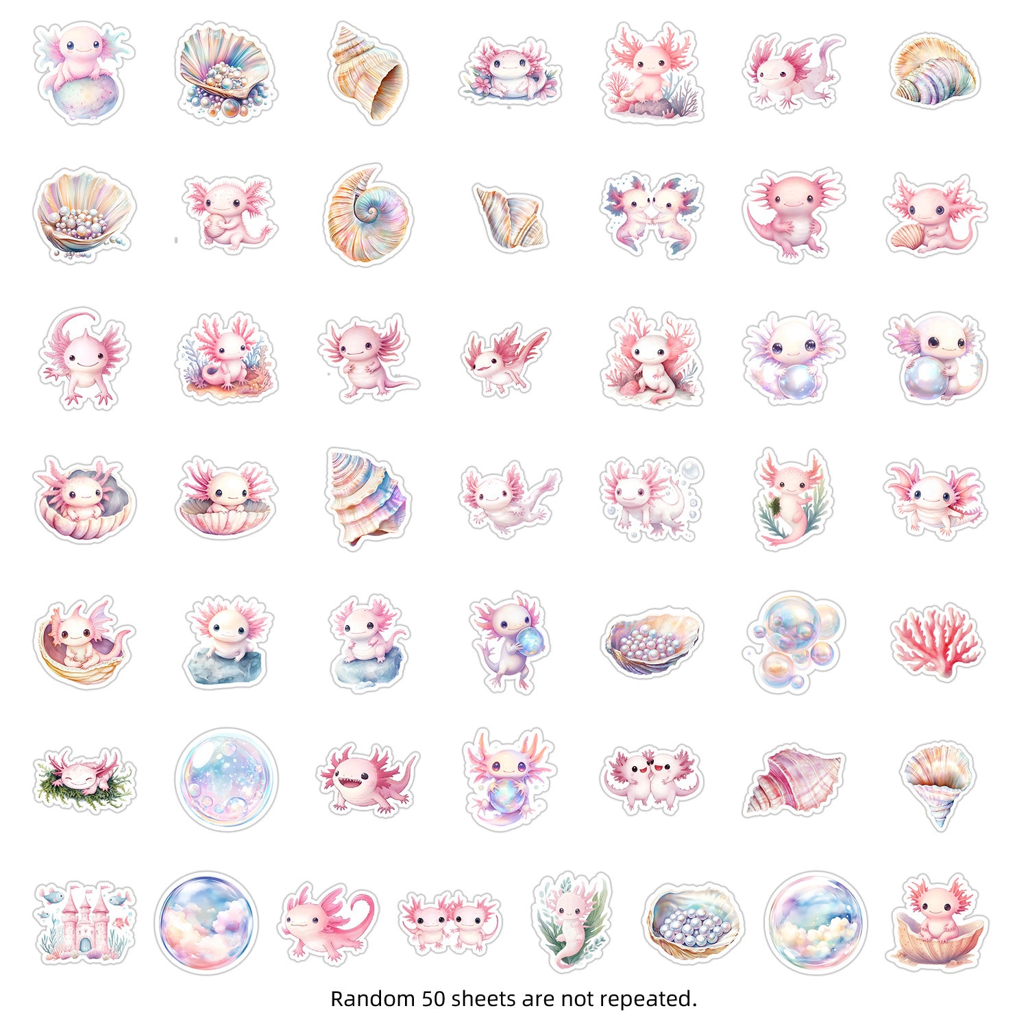 Wholesale 50pcs sheets pink salamander graffiti stickers waterproof decorative stickers
