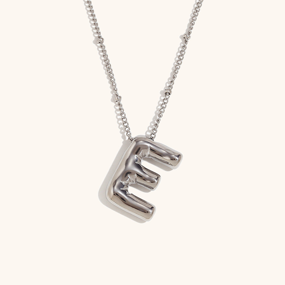 Wholesale Balloon English Stainless Steel Plated 18K Necklace