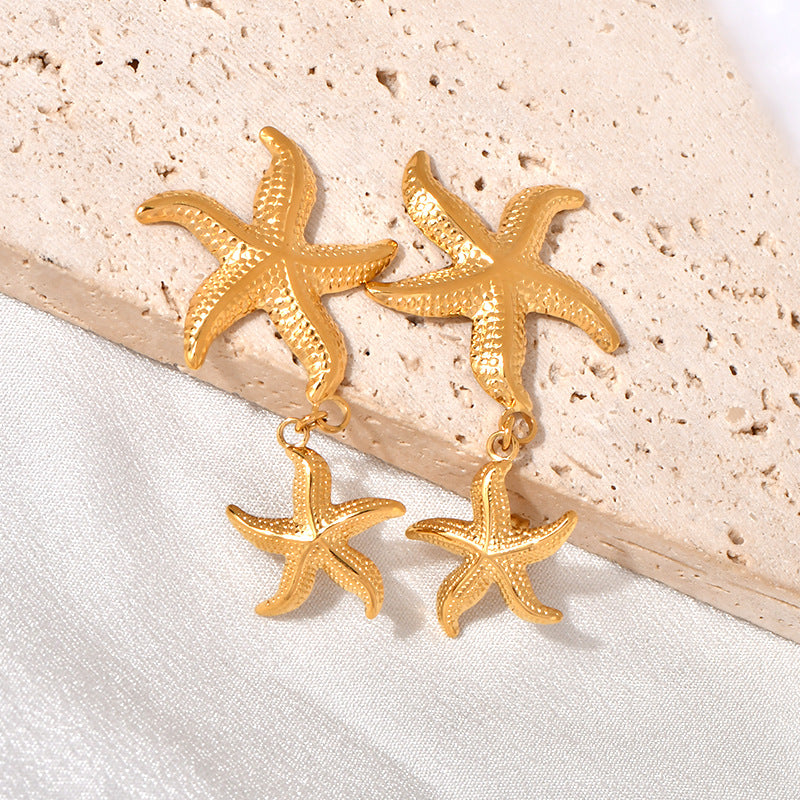 Wholesale wholesale personality fashion new marine series earrings Joker starfish earrings