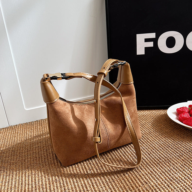 Wholesale Winter Single Shoulder Crossbody Bags Retro PU Suede Tote Bag