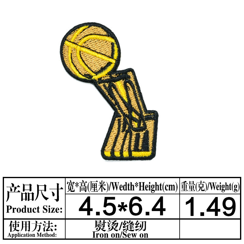 Wholesale Basketball Team Embroidered Patches 11 Piece Set Clothing Decorative Accent DIY Repair Accessory Gift For Boutique Resale