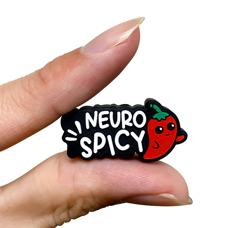 Wholesale 10pcs Cartoon Cute Spicy Silicone Beads