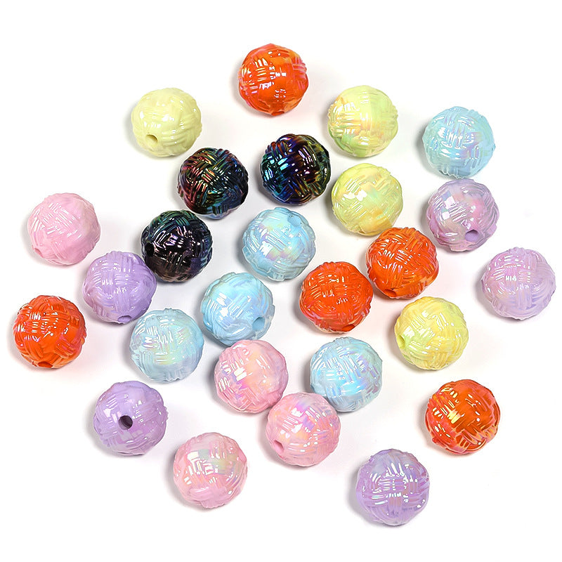 Wholesale 100pcs 16mm Wool Ball Acrylic Round Jewelry Beads
