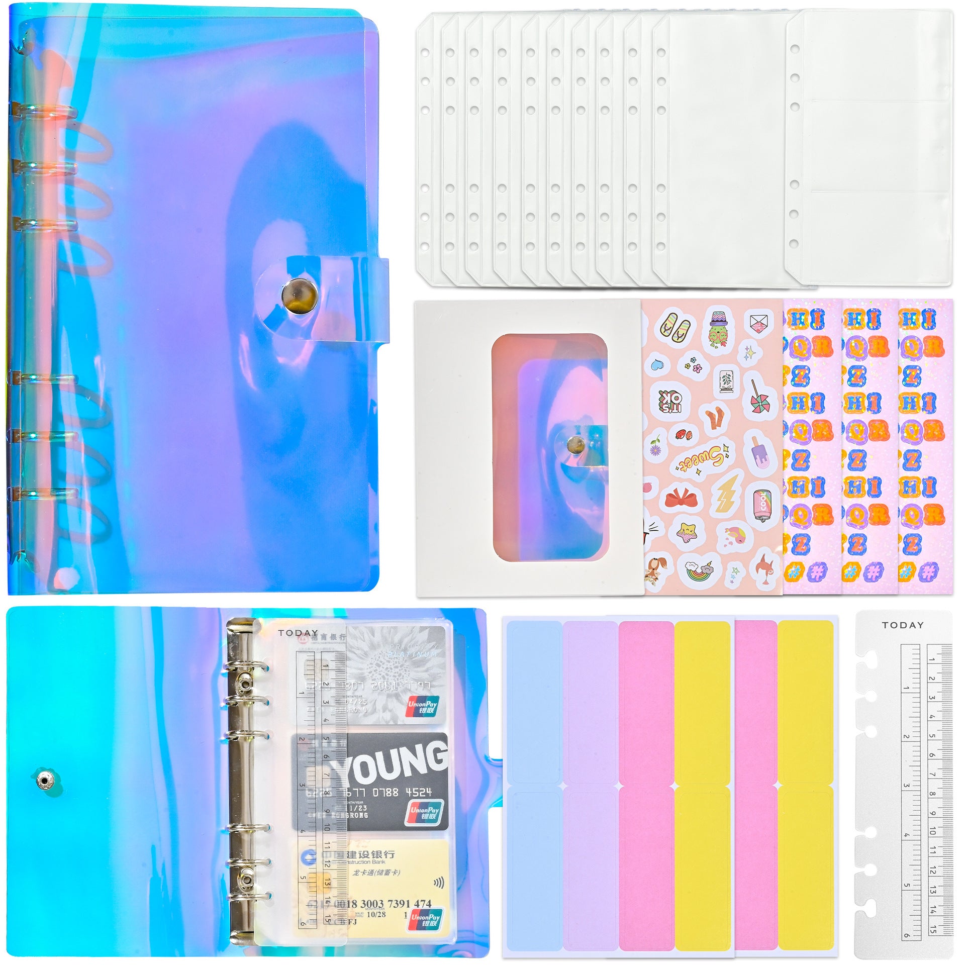 Wholesale Transparent A6 PVC Loose Leaf Folder Manual Ledger Loose Leaf