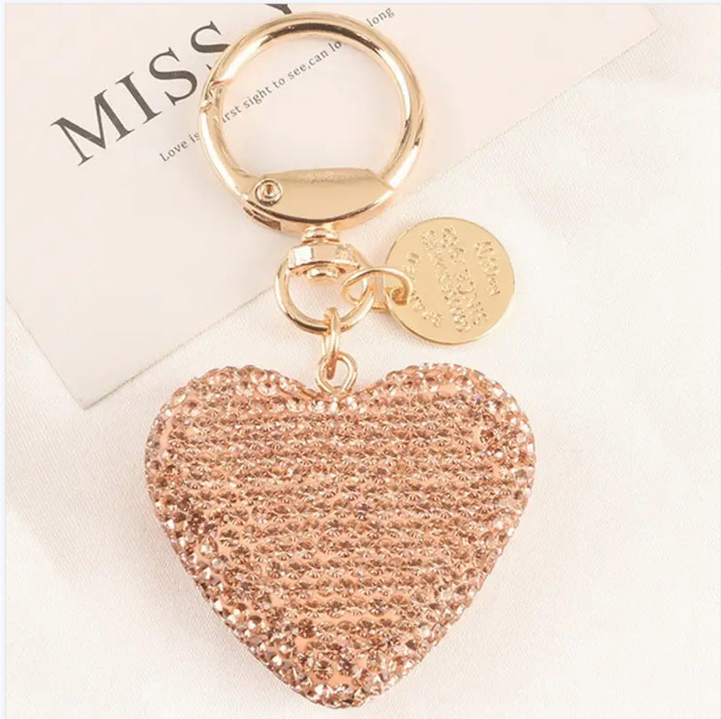 Wholesale Love Car Creative Diamond studded Love Text Metal Keychain