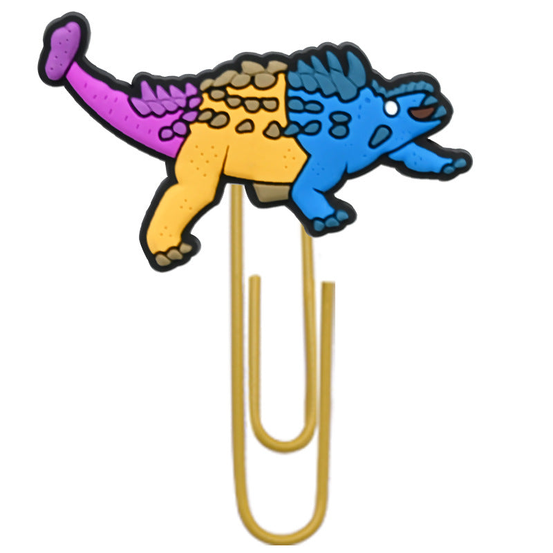 Wholesale Random 50pcs Colorful Paperclip Dinosaur Series  File Bookmarks