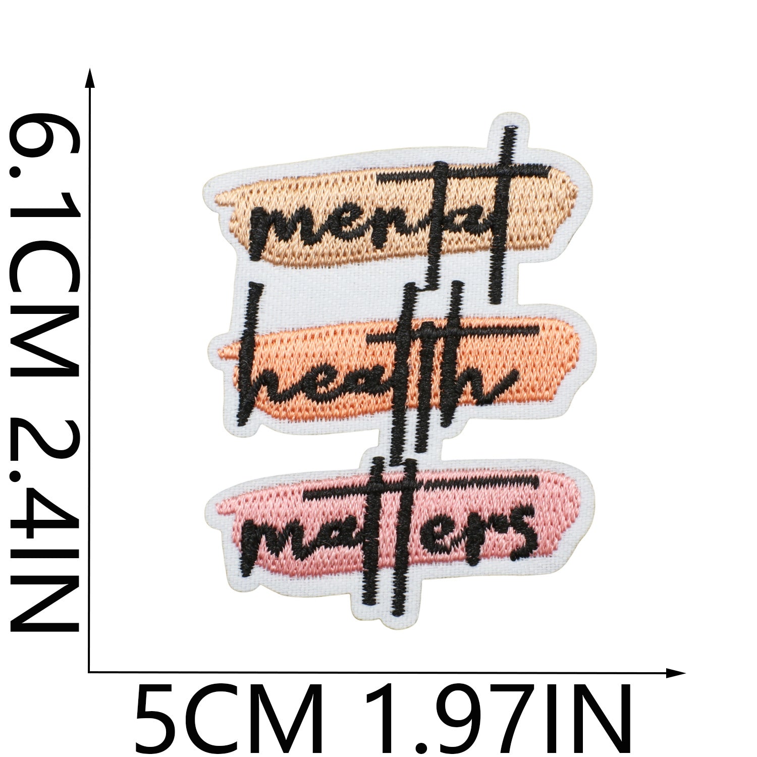 Wholesale Polyester Embroidered Patch Decorative Accent Inspirational Quote Love Yourself English Slogan Applique For Clothing Bags DIY Craft Stylish Fashion Accessory