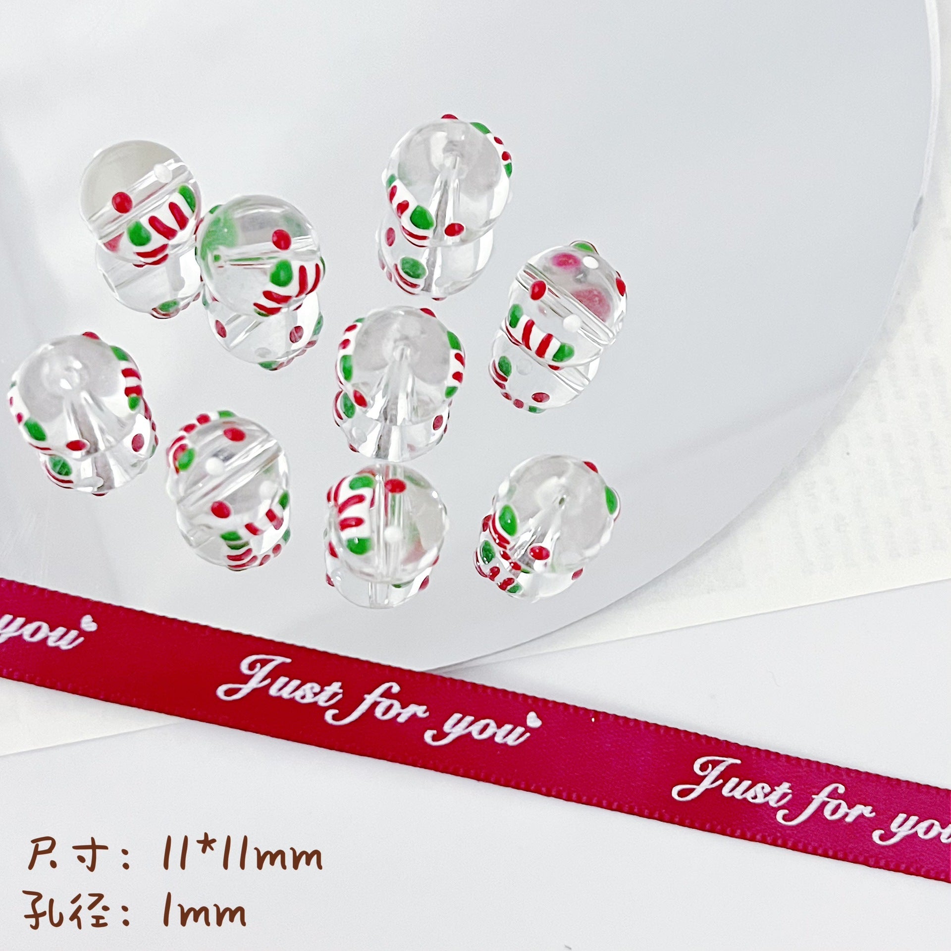 Wholesale 10pcs Santa Claus Snowflake Christmas Series Beads