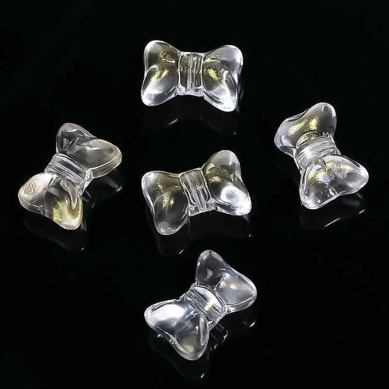 Wholesale 10pcs/pack  Colored glass bow bead