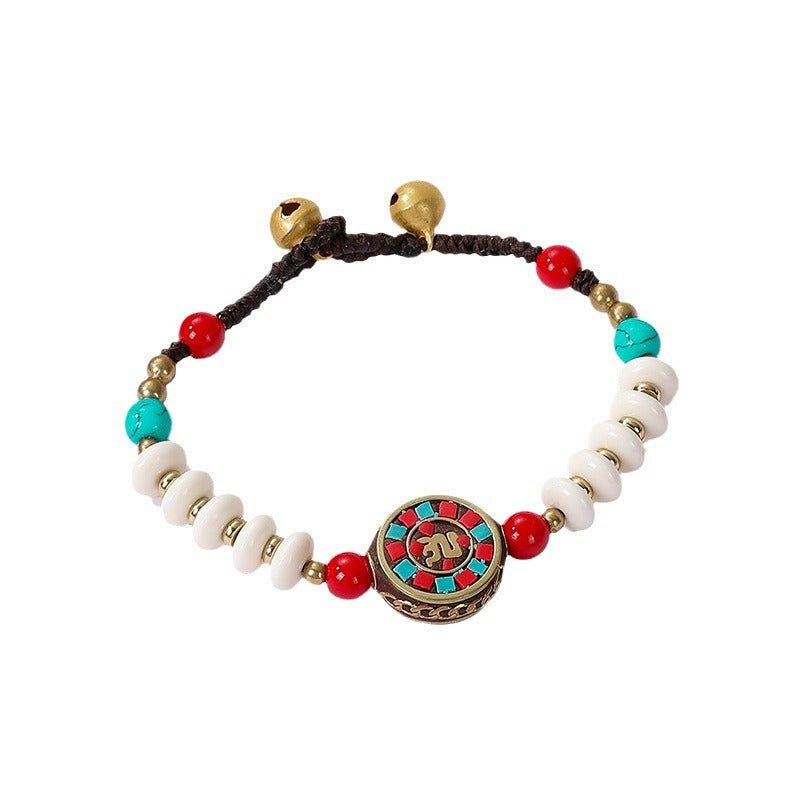 Wholesale Handmade Tibetan Style Ethnic Braided Bracelet Copper Bead Women S Fashion Accessory Gift