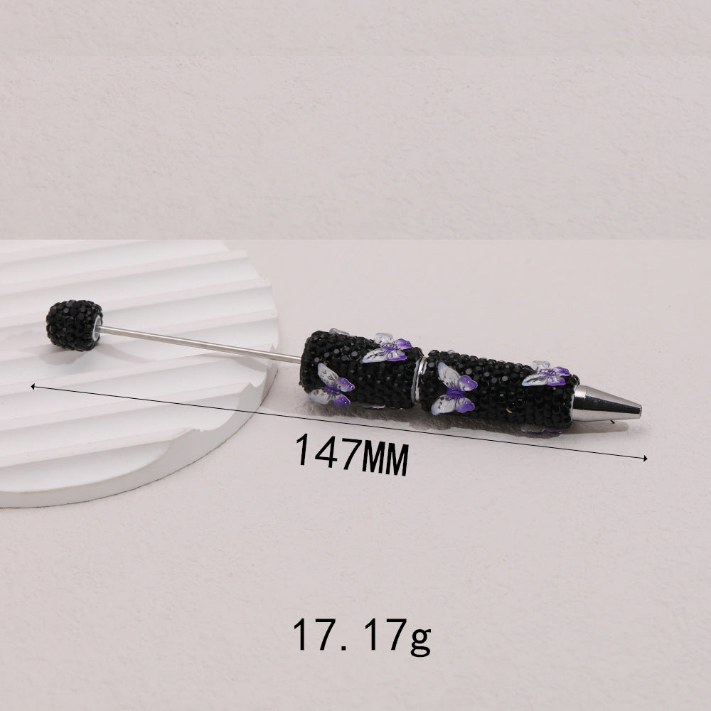 Wholesale  5pcs Butterfly Soft Clay Full Diamond Fancy Beadable Pens