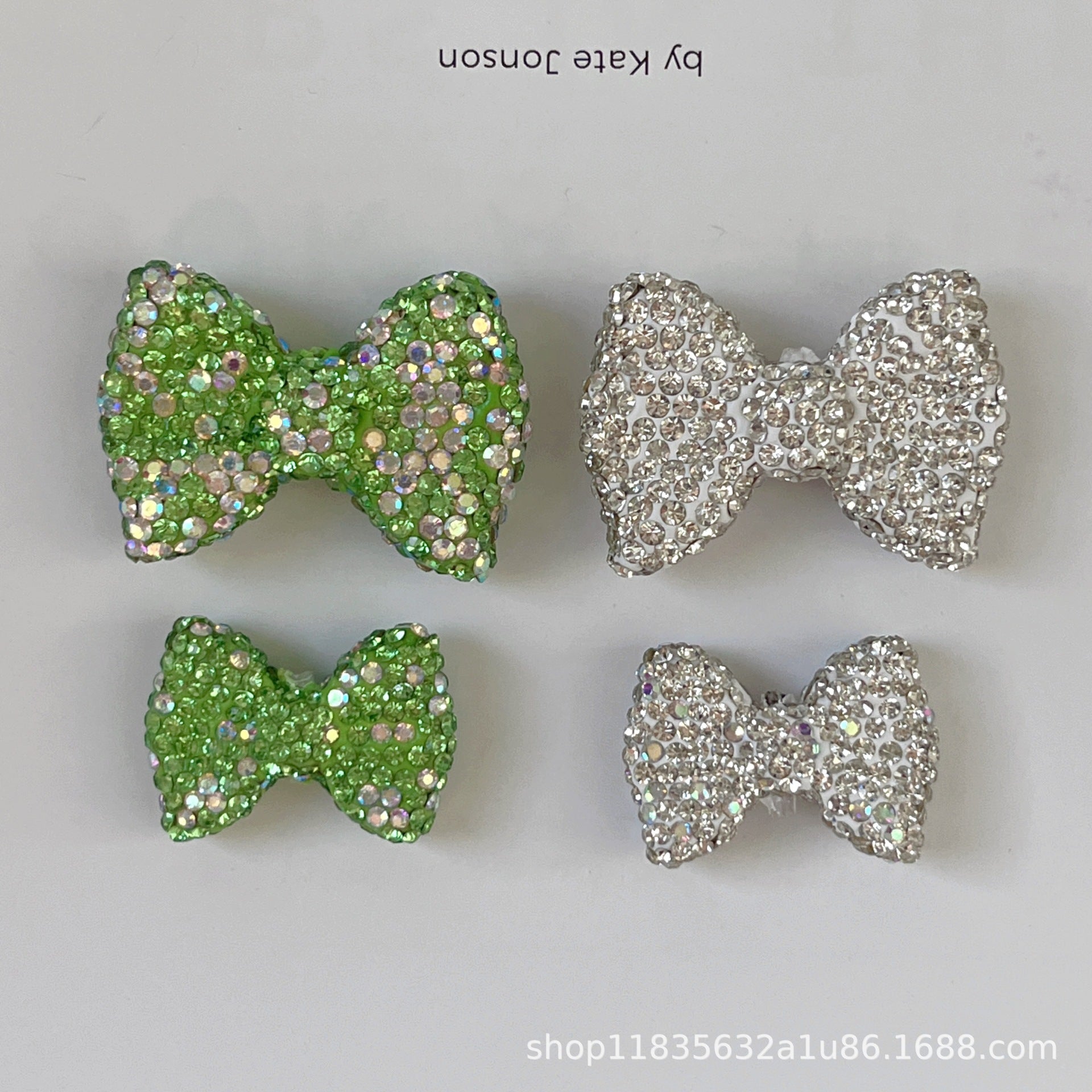 Wholesale 10pcs colored bow-tie shaped crystal beads