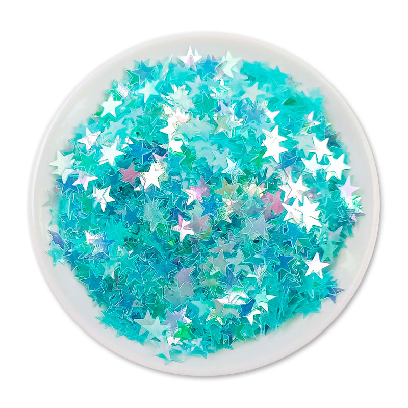 Wholesale DIY oil painting sequins starry sky scattering five-pointed star gold light flat non-porous sheet