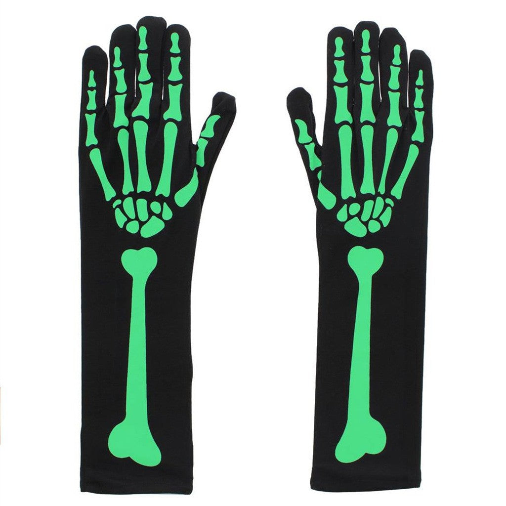 Wholesale Halloween Skeleton Gloves Skeleton Luminous Ghost Bone Stockings