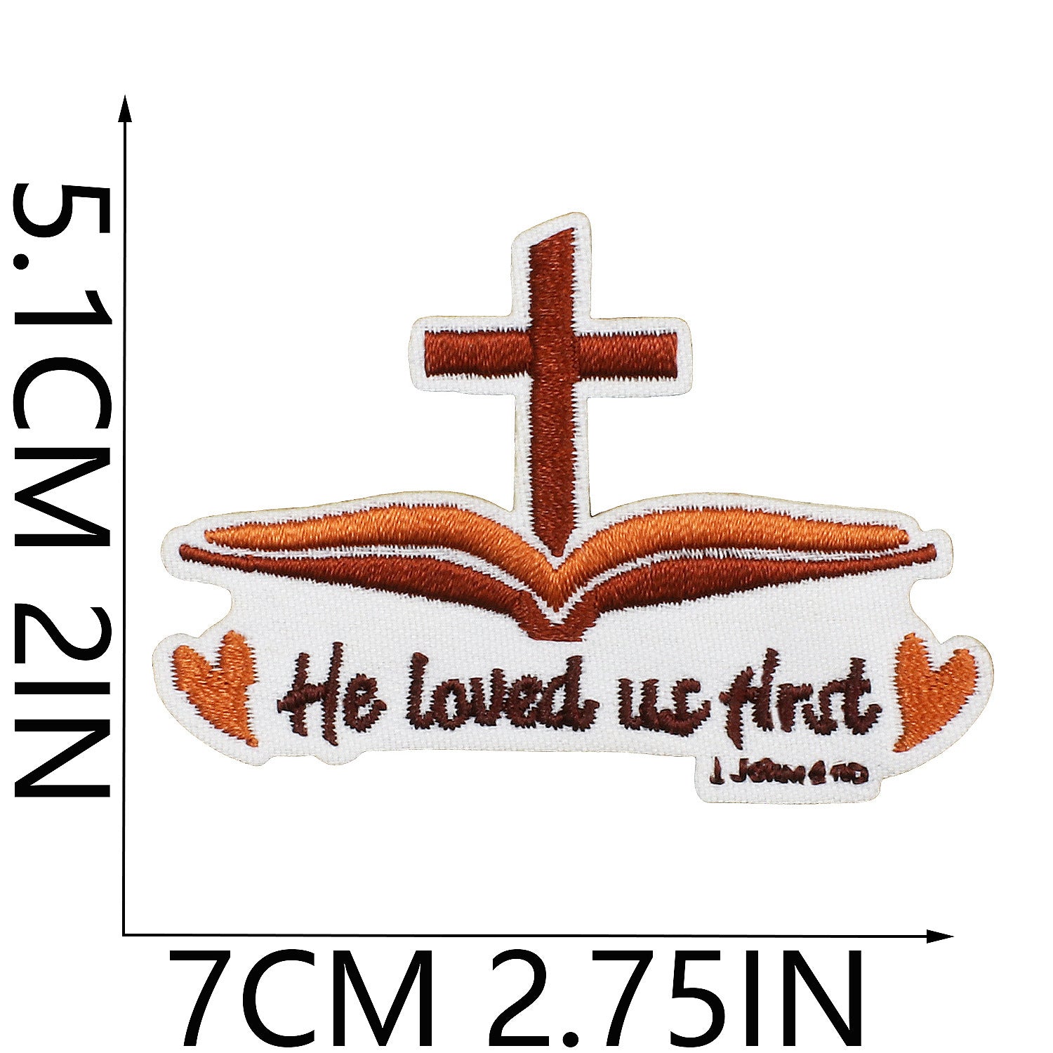 Wholesale Faith Letter Series Embroidered Fabric Patch with Cross  DIY Patches