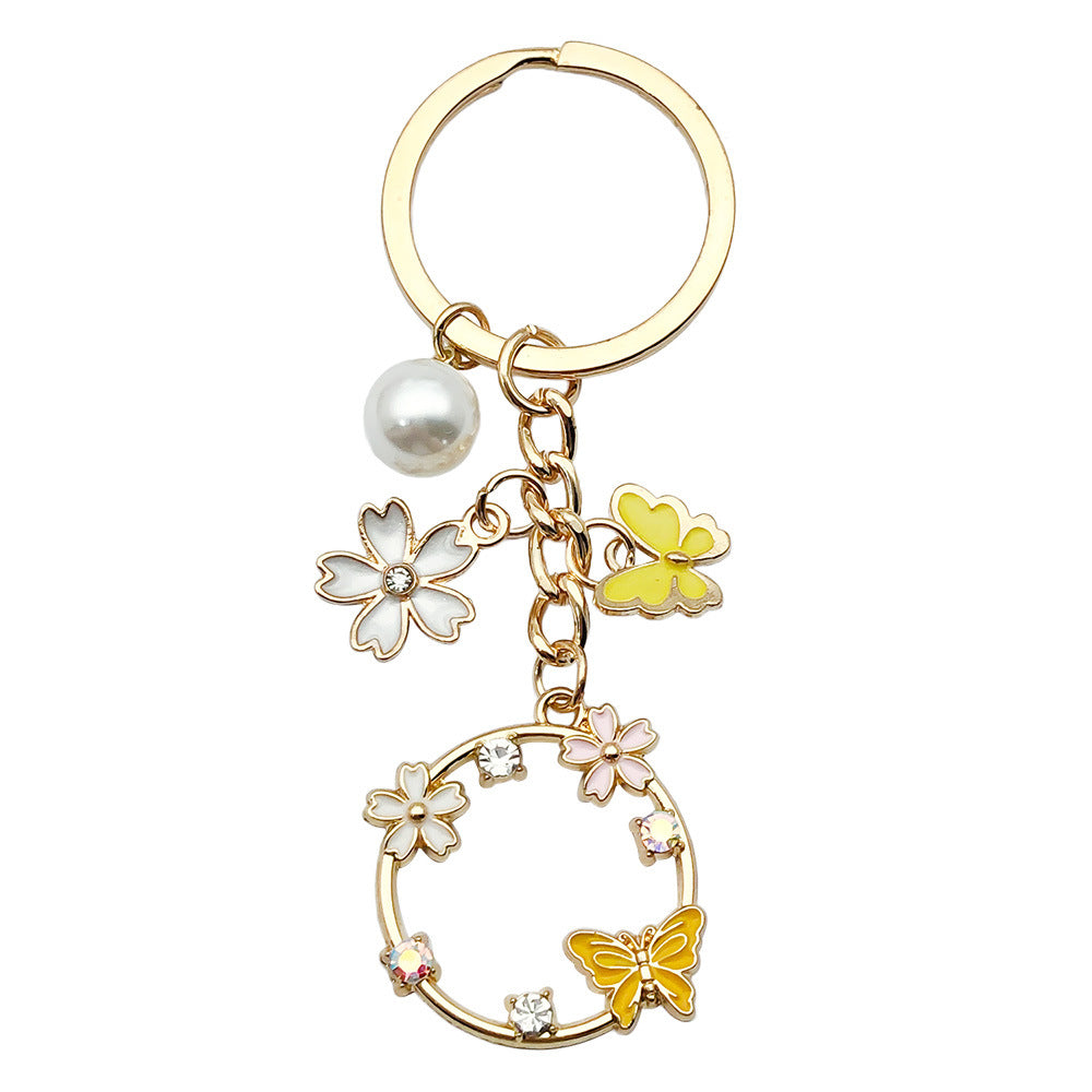 Wholesale Colorful butterfly metal keychain