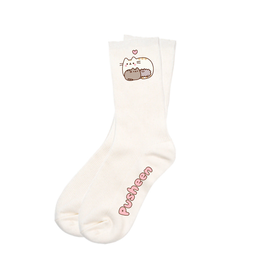 Wholesale Black and White Anime Cat Socks