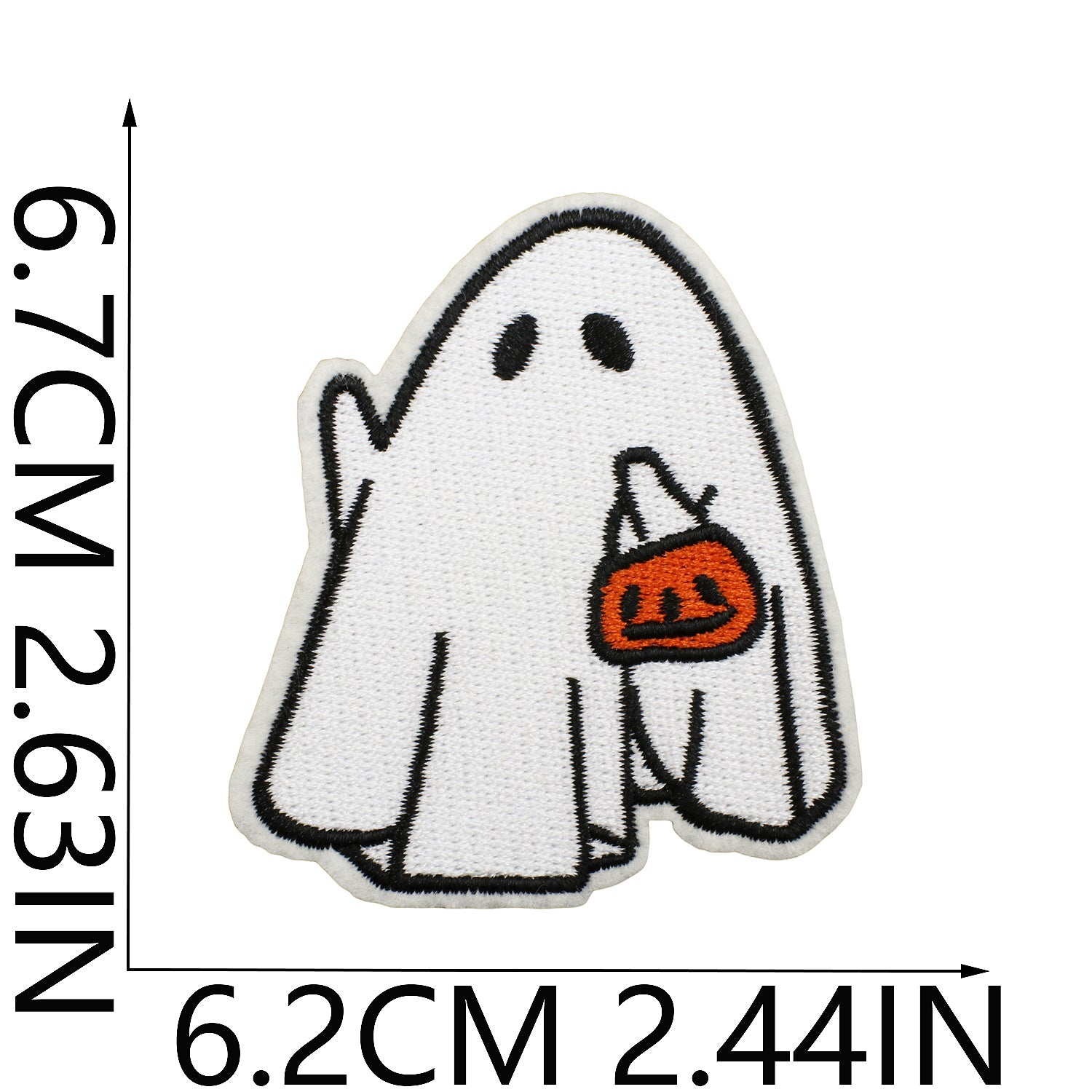 Wholesale Iron On Ghost Pumpkin Embroidery Patch Cute Witch Applique For Clothing Holiday Craft Supply For DIY Decor