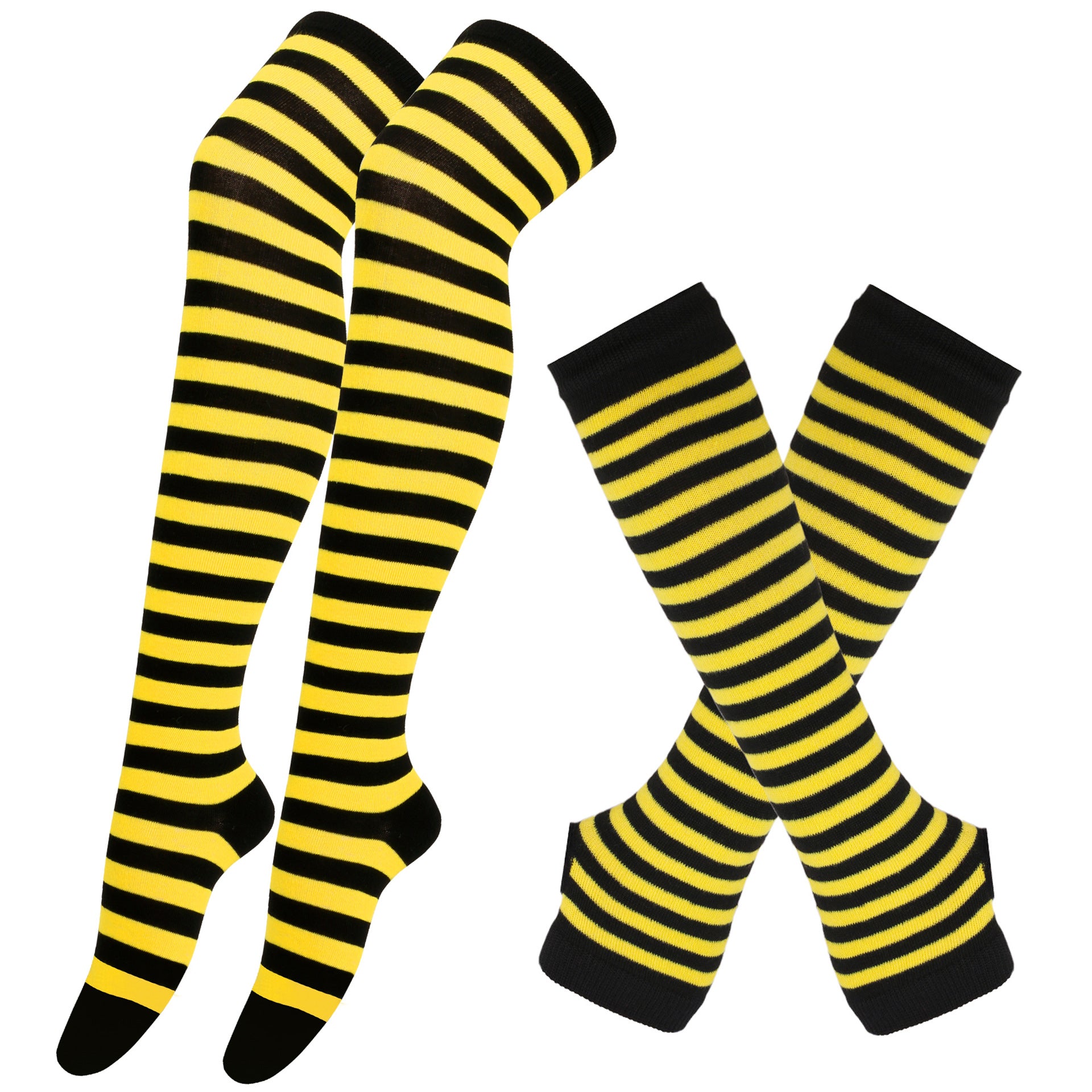 Wholesale Halloween Christmas Funny Striped Gloves Long Socks Set