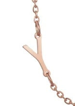 Wholesale 26 Alphabet Gold Up and Down Hole Stainless Steel Necklace