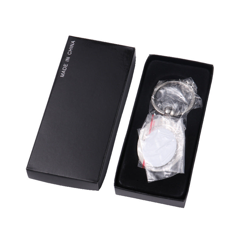 Wholesale 2023 Heat Transfer Double Sided Turn Blank Round Corner Square Single Plate Metal Keychain
